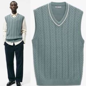 ZARA Cable Knit Sweater Vest